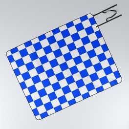 Blue Checkered Pattern Picnic Blanket | Minimalism, Digital, Grid, Graphicdesign, Drawing, Minimalist, Bluecheckers, Bluecheckered, Bluepattern, Pattern 