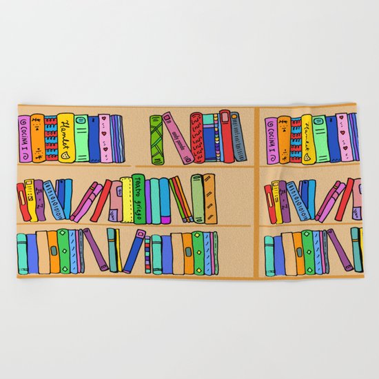 The library Beach Towel