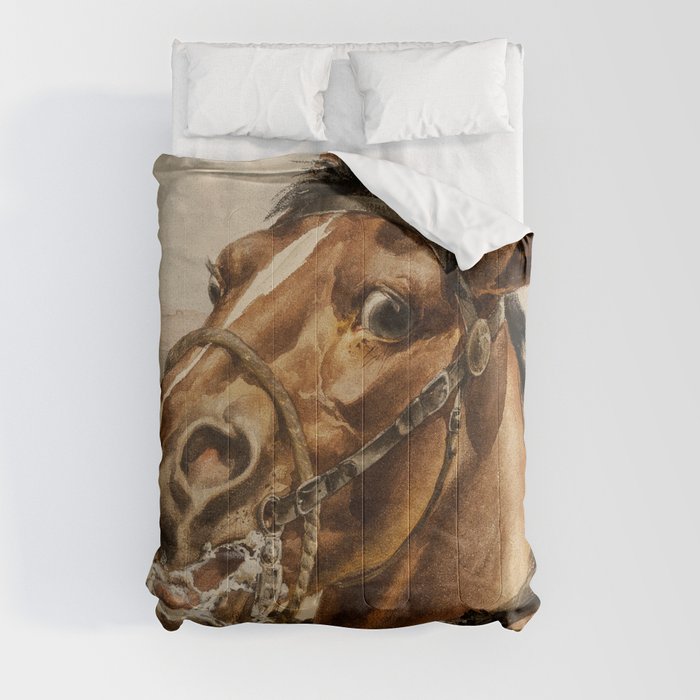 Cow Pony Frisky and Played Out by Herman W Hansen Comforter