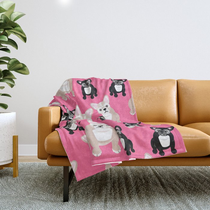 French bulldog throw blanket hot sale
