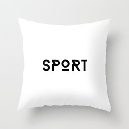 sport typography Throw Pillow