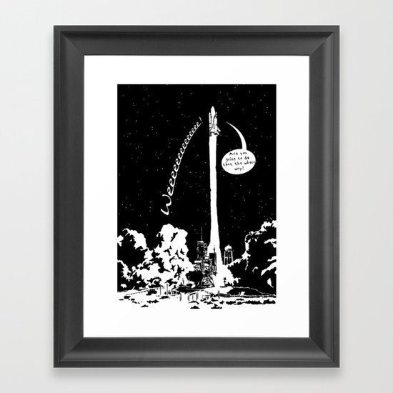 Space shuttle Framed Art Print