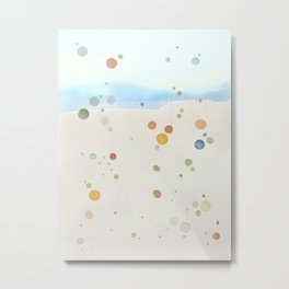 Lazy Beach Metal Print | Pop Art, Circles, Beach, Colorful, Light, Ink, Fun, Lazy, Abstract, Water 