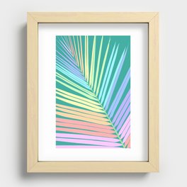 Rainbow Palm Leaf #3 #wall #art #society6 Recessed Framed Print