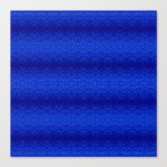 Blue Tiki Pattern Canvas Print