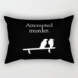 Attempted Murder (white design) Rectangular Pillow