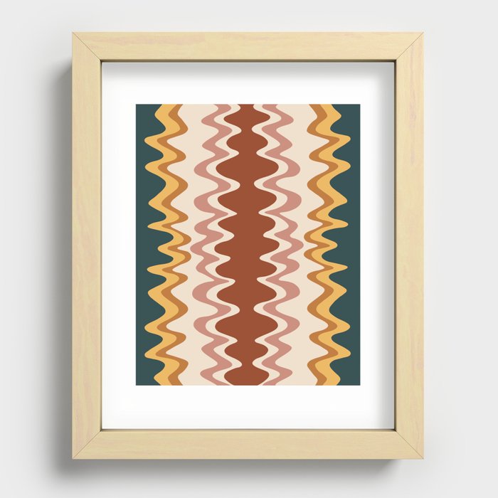 Wavy Stripes Abstract IV Recessed Framed Print