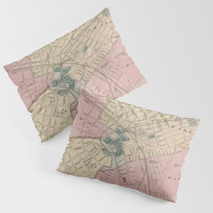 Vintage Map of Elizabeth New Jersey (1872) Pillow Sham