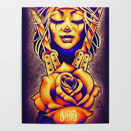 Chicana Rose Poster
