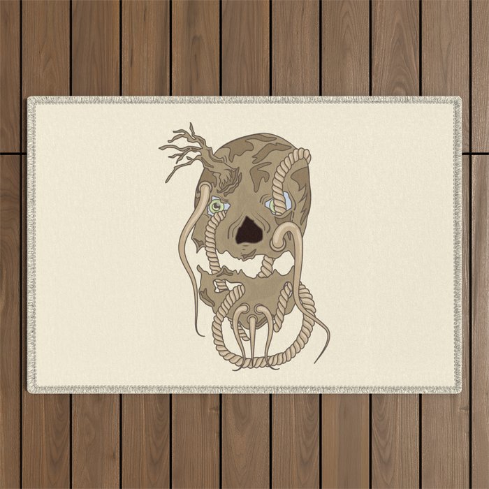 Dead Living by Tree Outdoor Rug
