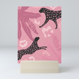 Tropical Jungle Pink Leopard Mini Art Print