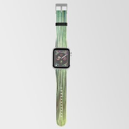 Green Tones Abstract Lines Design Apple Watch Band