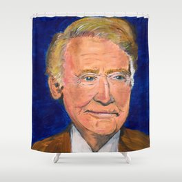 Vin Scully Portrait Shower Curtain