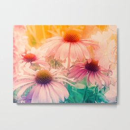 Happy Summerflowers Pastell Metal Print