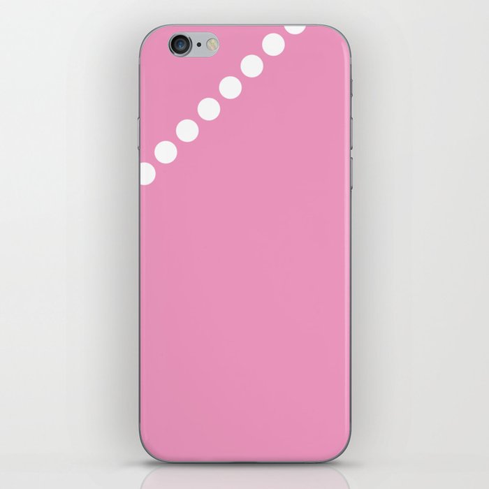 Pink and White Polka Dots iPhone Skin