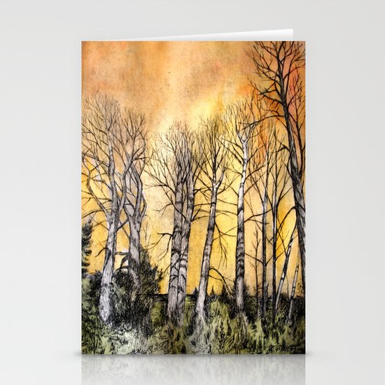 Orange Glow Stationery Cards
