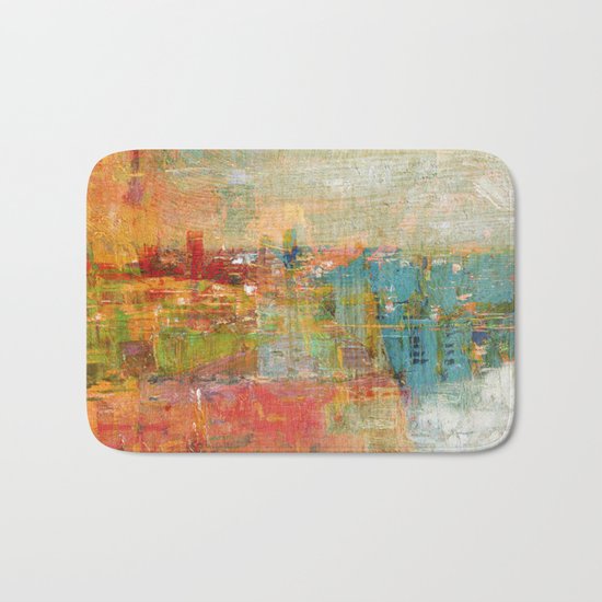 City By The Lake Bath Mat