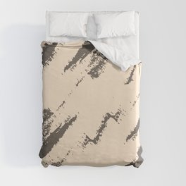 Abstract Charcoal Art Brown Beige Duvet Cover