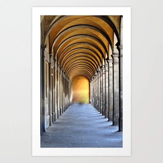 Golden Row Art Print