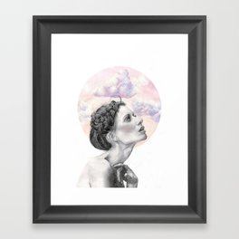 Head in the clouds Framed Art Print