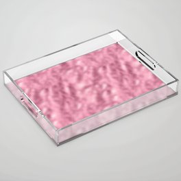Pink Metallic Shimmering Texture Acrylic Tray