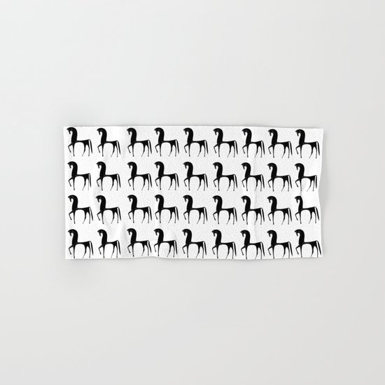 Black Horses Hand & Bath Towel