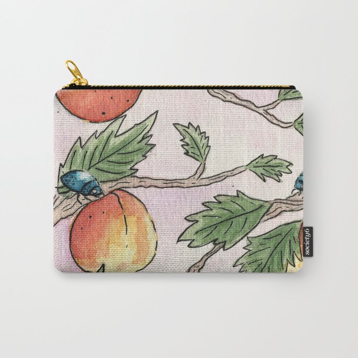 Peach Beetle Carry-All Pouch