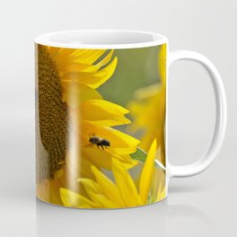 The butterfly the bee and the sunflower Coffee Mug