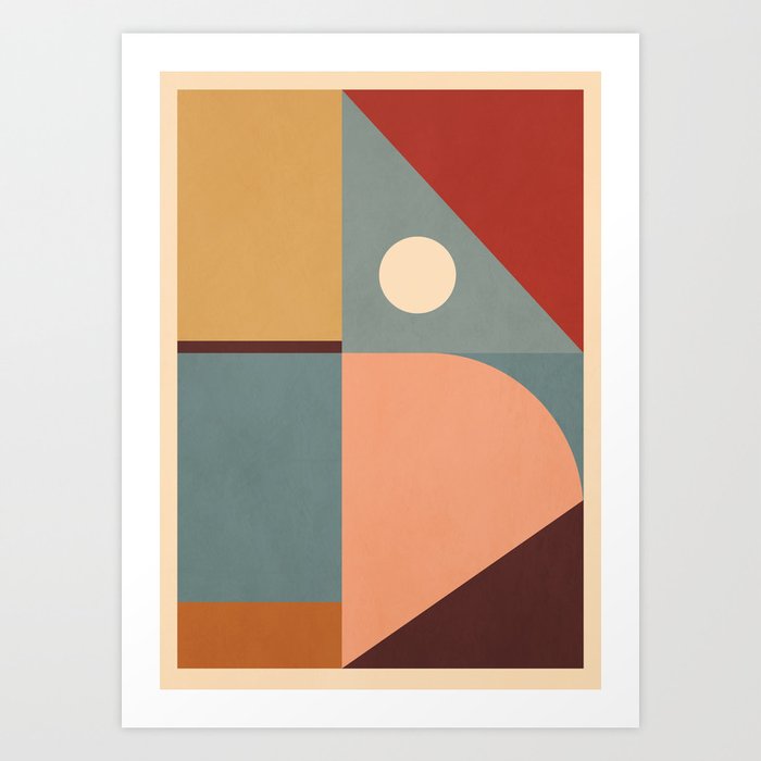 Abstract Geometric Shapes 43 Art Print