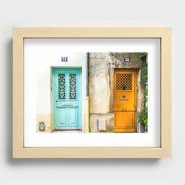 Paris Doors Recessed Framed Print