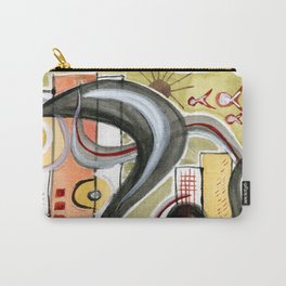 Olive Abstract Carry-All Pouch