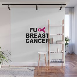 Fuck Breast Cancer Black Logo Wall Mural