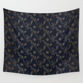 Magnolia And Daisy Seamless Pattern Wall Tapestry
