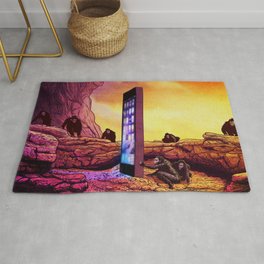 Ape Men meet iPhone Monolith - 2001 A Space Odyssey iCONSUME Rug