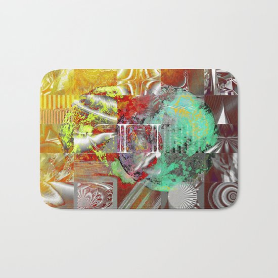 technical mosaic world Bath Mat