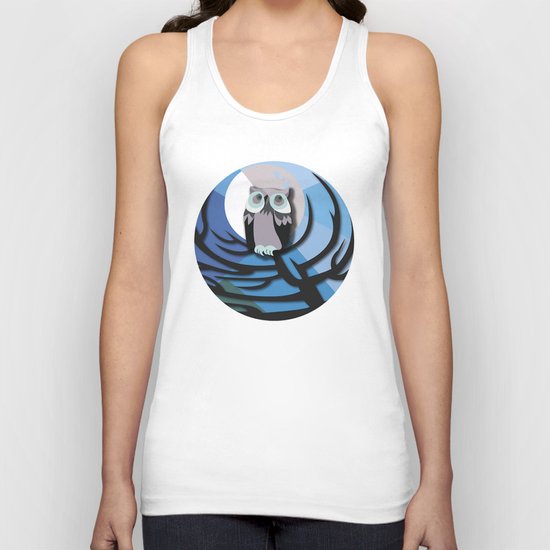 Moonlight Owl Unisex Tank Top