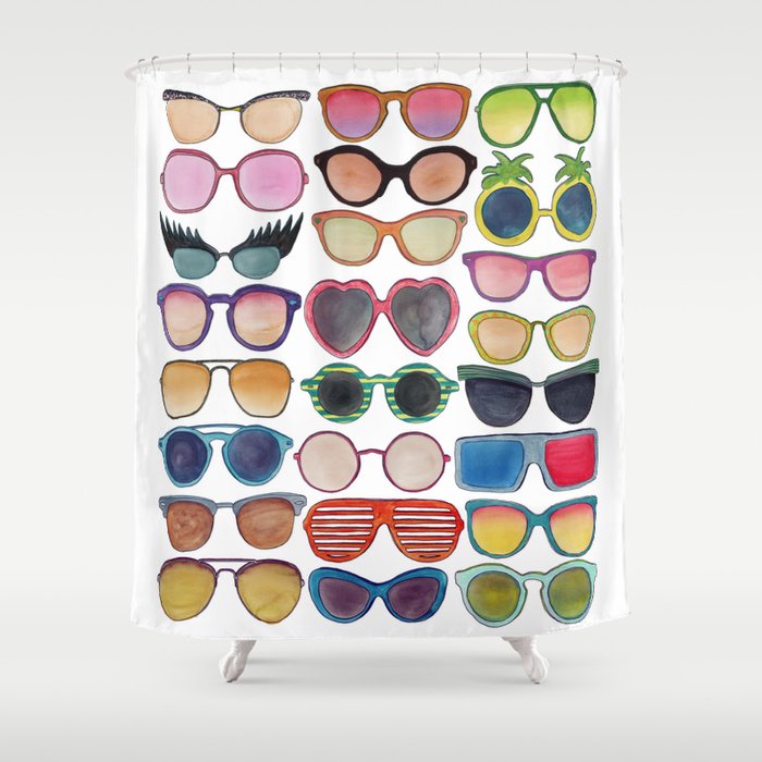 Sunglasses by Veronique de Jong Shower Curtain