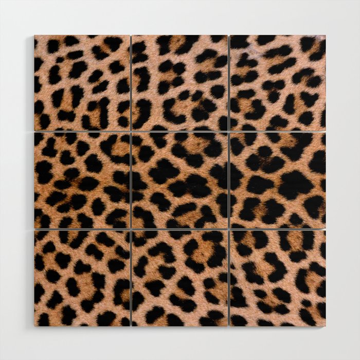 Cheetah Print Wood Wall Art