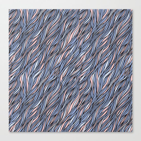 Rose quartz serenity wave pattern Canvas Print