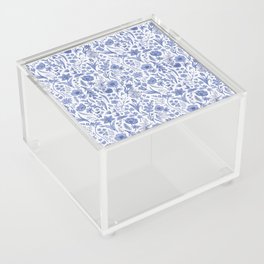 Meadow Magic Blooming Blue & White Wild Flower Floral Acrylic Box