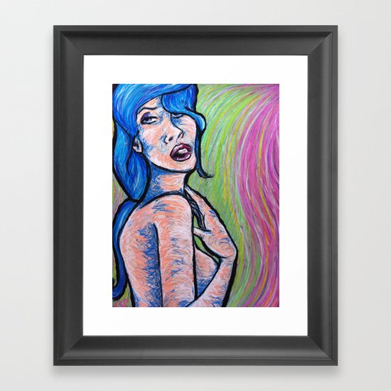 Blue Framed Art Print