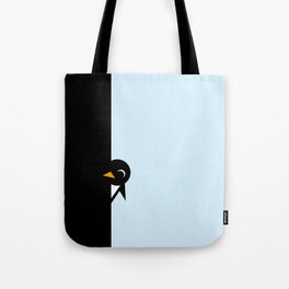 Peeking Penguin Tote Bag