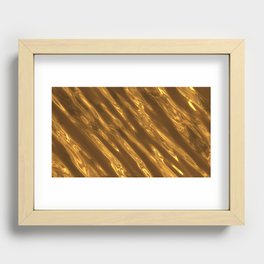 Golden Stripes Recessed Framed Print