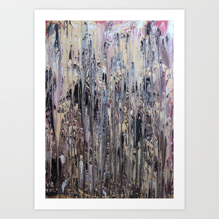 Japanese Girl Modern Abstract Painting Art Print By Cailinfineart