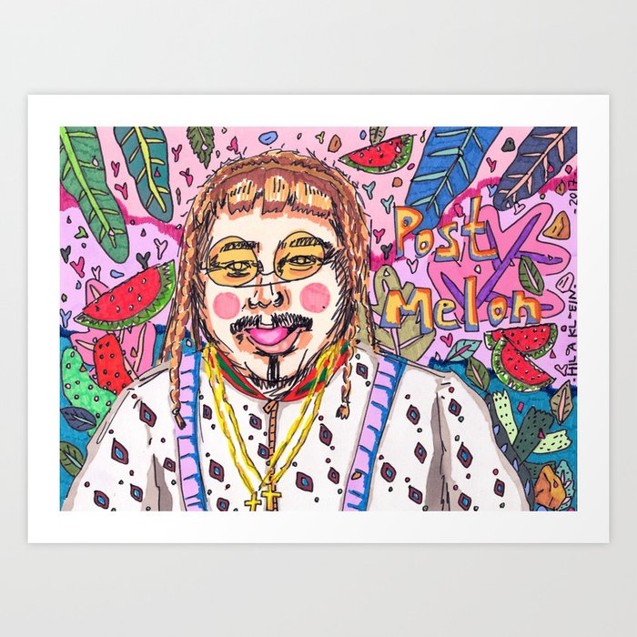 Post Melon Art Print By Hilaklein Society6