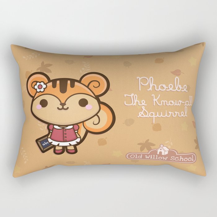 Phoebe the Know-all Squirrel Rectangular Pillow