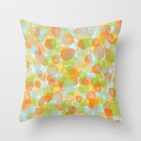 Pebbles Orange Throw Pillow