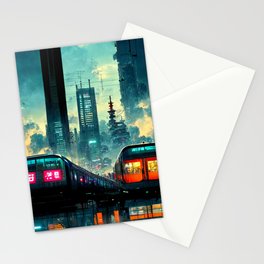 Futuristic Tokyo, entry in station Stationery Card