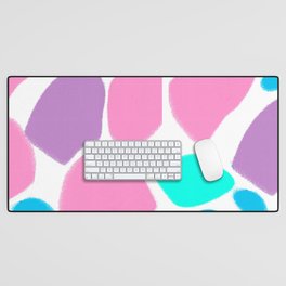 Abstract modern geometric aqua pink purple  Desk Mat