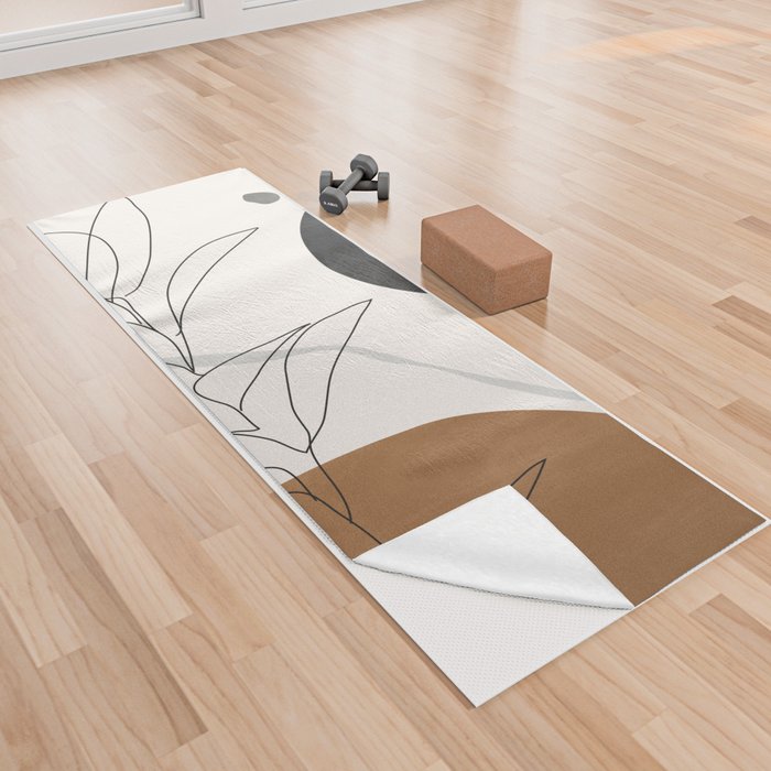 Abstract Art /Minimal Plant Yoga Towel